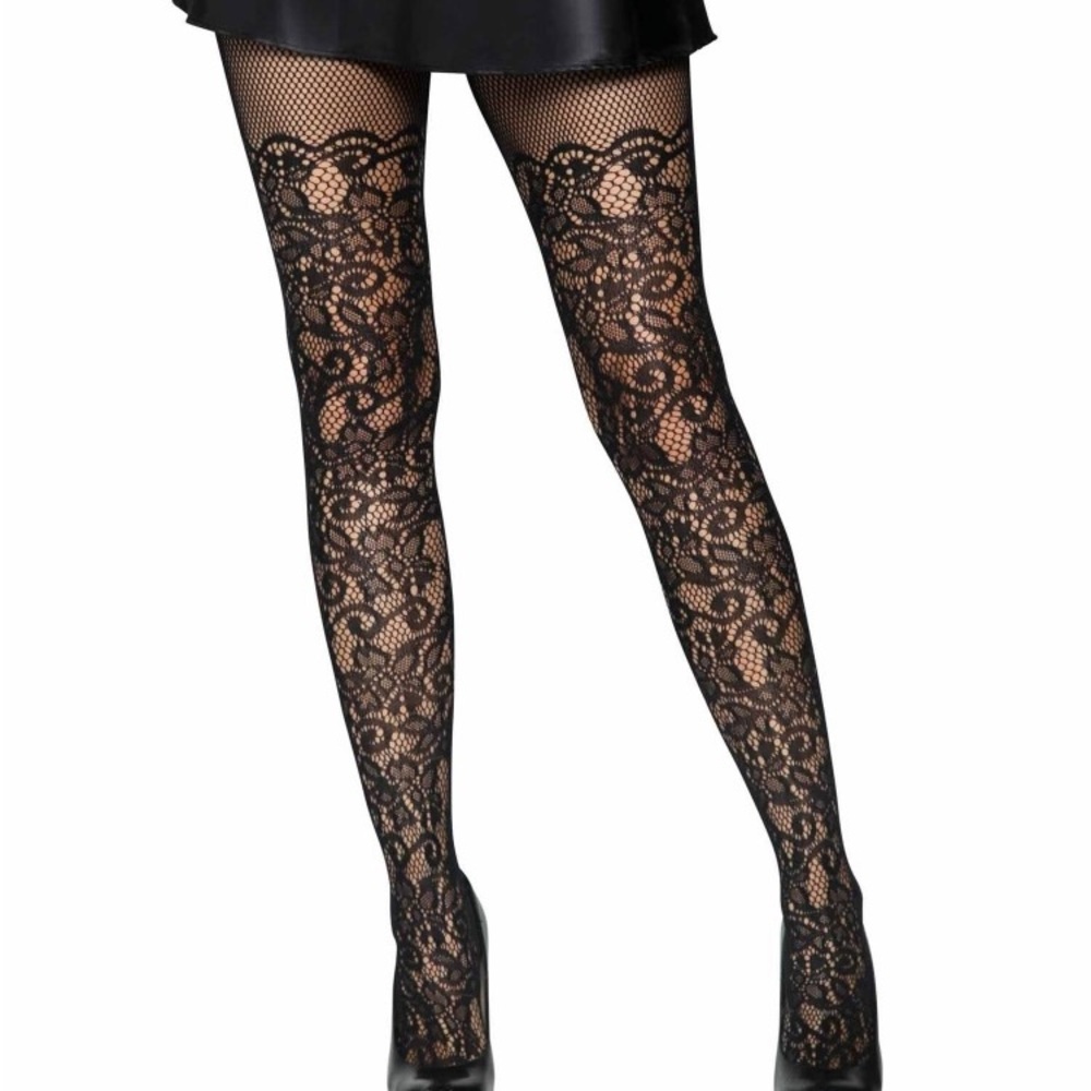 Lace fishnet panty hose